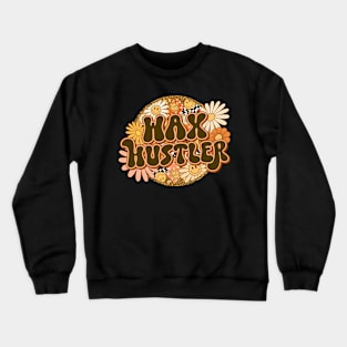 Wax Hustler Retro Groovy Floral Leopard Crewneck Sweatshirt